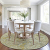 Piper Looms Chantille Modern ACN1932 Khaki Machine Washable Area Rug Round Lifestyle Image Feature