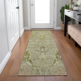 Piper Looms Chantille Modern ACN1932 Khaki Machine Washable Area Rug Runner Lifestyle Image Feature