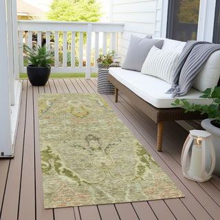 Piper Looms Chantille Modern ACN1932 Khaki Machine Washable Area Rug Runner Outdoor Lifestyle Image Feature