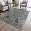 Piper Looms Chantille Modern ACN1932 Pewter Machine Washable Area Rug Lifestyle Image Feature