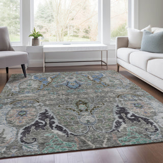 Piper Looms Chantille Modern ACN1932 Pewter Machine Washable Area Rug Lifestyle Image Feature