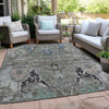 Piper Looms Chantille Modern ACN1932 Pewter Machine Washable Area Rug Outdoor Lifestyle Image Feature