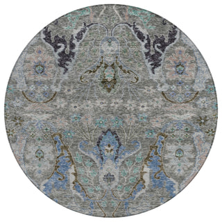 Piper Looms Chantille Modern ACN1932 Pewter Machine Washable Area Rug Round Main Image
