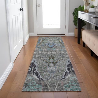 Piper Looms Chantille Modern ACN1932 Pewter Machine Washable Area Rug Runner Lifestyle Image Feature