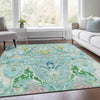 Piper Looms Chantille Modern ACN1932 Teal Machine Washable Area Rug Lifestyle Image Feature