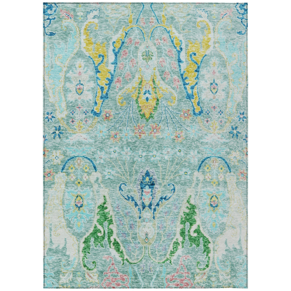 Piper Looms Chantille Modern ACN1932 Teal Machine Washable Area Rug main image
