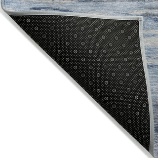 Piper Looms Chantille Waves ACN1933 Blue Machine Washable Area Rug Backing Image