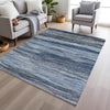 Piper Looms Chantille Waves ACN1933 Blue Machine Washable Area Rug Lifestyle Image Feature