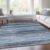 Piper Looms Chantille Waves ACN1933 Blue Machine Washable Area Rug Lifestyle Image Feature