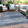 Piper Looms Chantille Waves ACN1933 Blue Machine Washable Area Rug Outdoor Lifestyle Image Feature