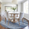 Piper Looms Chantille Waves ACN1933 Blue Machine Washable Area Rug Round Lifestyle Image Feature