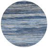 Piper Looms Chantille Waves ACN1933 Blue Machine Washable Area Rug Round Main Image