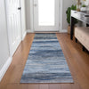 Piper Looms Chantille Waves ACN1933 Blue Machine Washable Area Rug Runner Lifestyle Image Feature