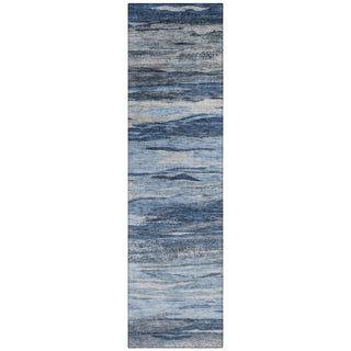 Piper Looms Chantille Waves ACN1933 Blue Machine Washable Area Rug Runner Main Image