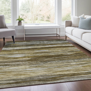 Piper Looms Chantille Waves ACN1933 Brown Machine Washable Area Rug Lifestyle Image Feature
