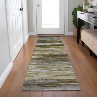 Piper Looms Chantille Waves ACN1933 Brown Machine Washable Area Rug Runner Lifestyle Image Feature