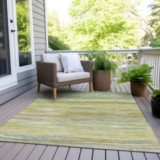Piper Looms Chantille Waves ACN1933 Sage Machine Washable Area Rug Outdoor Lifestyle Image Feature