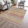Piper Looms Chantille Waves ACN1933 Salmon Machine Washable Area Rug Lifestyle Image Feature