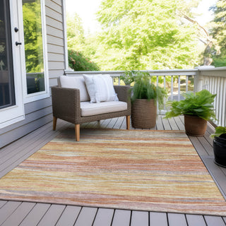 Piper Looms Chantille Waves ACN1933 Salmon Machine Washable Area Rug Outdoor Lifestyle Image Feature