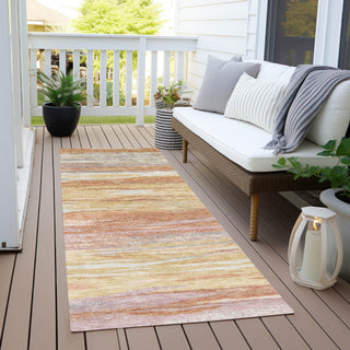 Piper Looms Chantille Waves ACN1933 Salmon Machine Washable Area Rug Runner Outdoor Lifestyle Image Feature
