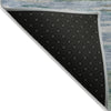 Piper Looms Chantille Waves ACN1933 Teal Machine Washable Area Rug Backing Image