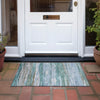Piper Looms Chantille Waves ACN1933 Teal Machine Washable Area Rug Scatter Outdoor Lifestyle Image Feature