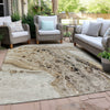Piper Looms Chantille Abstract ACN1934 Beige Machine Washable Area Rug Outdoor Lifestyle Image Feature