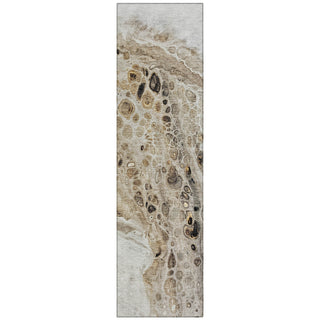 Piper Looms Chantille Abstract ACN1934 Beige Machine Washable Area Rug Runner Main Image