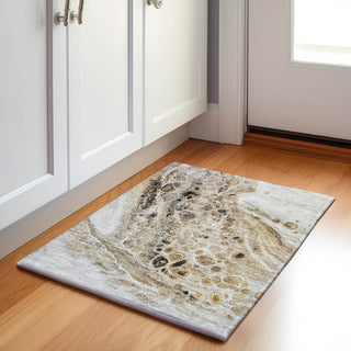 Piper Looms Chantille Abstract ACN1934 Beige Machine Washable Area Rug Scatter Lifestyle Image Feature