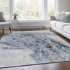 Piper Looms Chantille Abstract ACN1934 Blue Machine Washable Area Rug Lifestyle Image Feature