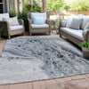 Piper Looms Chantille Abstract ACN1934 Blue Machine Washable Area Rug Outdoor Lifestyle Image Feature