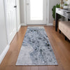 Piper Looms Chantille Abstract ACN1934 Blue Machine Washable Area Rug Runner Lifestyle Image Feature