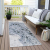 Piper Looms Chantille Abstract ACN1934 Blue Machine Washable Area Rug Runner Outdoor Lifestyle Image Feature