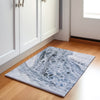 Piper Looms Chantille Abstract ACN1934 Blue Machine Washable Area Rug Scatter Lifestyle Image Feature