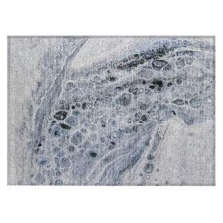 Piper Looms Chantille Abstract ACN1934 Blue Machine Washable Area Rug Scatter Main Image