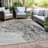 Piper Looms Chantille Abstract ACN1934 Pewter Machine Washable Area Rug Outdoor Lifestyle Image Feature