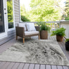 Piper Looms Chantille Abstract ACN1934 Pewter Machine Washable Area Rug Outdoor Lifestyle Image Feature