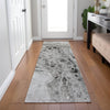 Piper Looms Chantille Abstract ACN1934 Pewter Machine Washable Area Rug Runner Lifestyle Image Feature