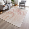 Piper Looms Chantille Abstract ACN1935 Salmon Machine Washable Area Rug Lifestyle Image Feature
