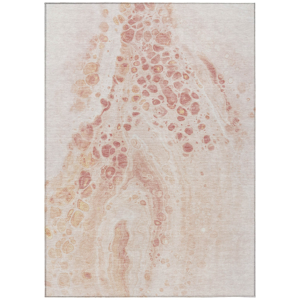 Piper Looms Chantille Abstract ACN1935 Salmon Machine Washable Area Rug main image