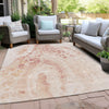 Piper Looms Chantille Abstract ACN1935 Salmon Machine Washable Area Rug Outdoor Lifestyle Image Feature