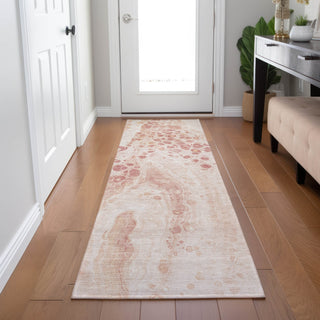Piper Looms Chantille Abstract ACN1935 Salmon Machine Washable Area Rug Runner Lifestyle Image Feature