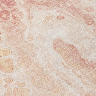 Piper Looms Chantille Abstract ACN1935 Salmon Machine Washable Area Rug Swatch Image