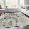 Piper Looms Chantille Abstract ACN1935 Taupe Machine Washable Area Rug Lifestyle Image Feature