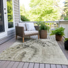 Piper Looms Chantille Abstract ACN1935 Taupe Machine Washable Area Rug Outdoor Lifestyle Image Feature