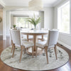 Piper Looms Chantille Abstract ACN1935 Taupe Machine Washable Area Rug Round Lifestyle Image Feature