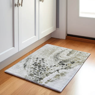 Piper Looms Chantille Abstract ACN1935 Taupe Machine Washable Area Rug Scatter Lifestyle Image Feature