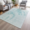 Piper Looms Chantille Abstract ACN1935 Teal Machine Washable Area Rug Lifestyle Image Feature