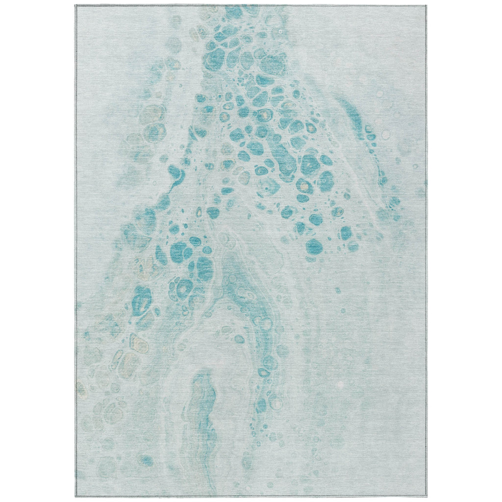 Piper Looms Chantille Abstract ACN1935 Teal Machine Washable Area Rug main image