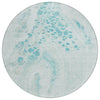 Piper Looms Chantille Abstract ACN1935 Teal Machine Washable Area Rug Round Main Image